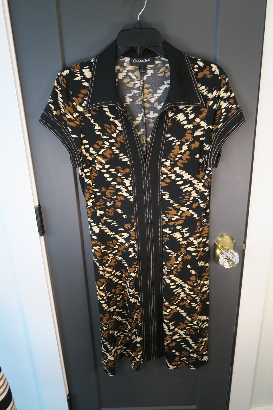Connected Apparel Dress in Abstract Print